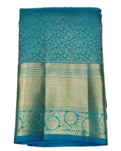 Pure Kanchipuram Silk Saree Body Light Blue Border Light Blue