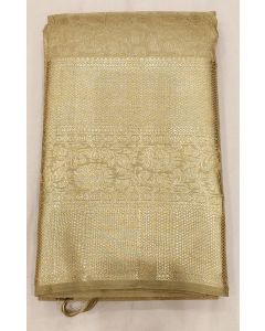 Pure Kanchipuram Silk Saree Body Light Mehandi Green Border Light Mehandi Green